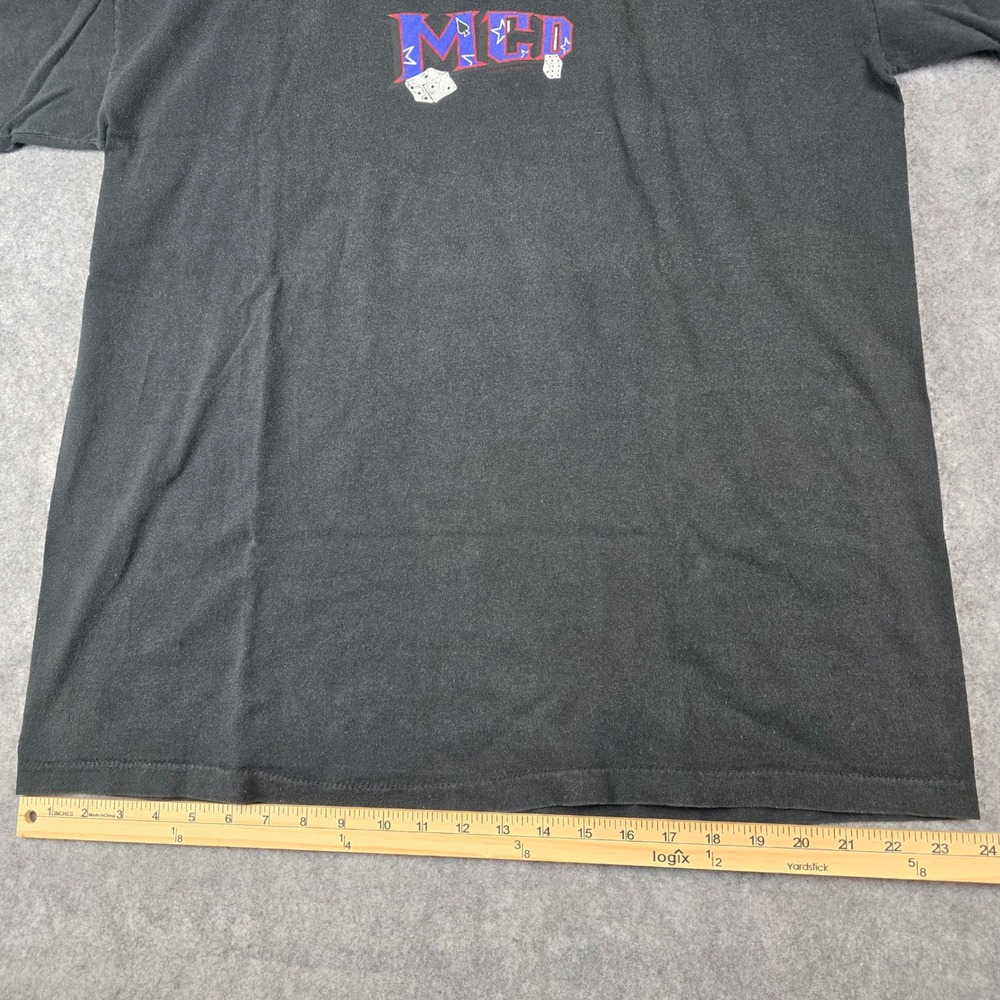 Vintage MCD More Core Division T-Shirt Mens XL Black Dice Graphic Made in USA - Picture 9 of 10